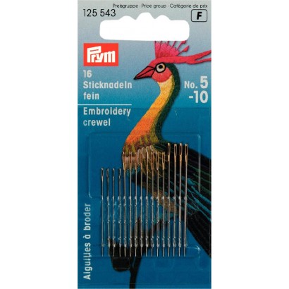 PRYM 125543 Jehly vyšívací, krátké