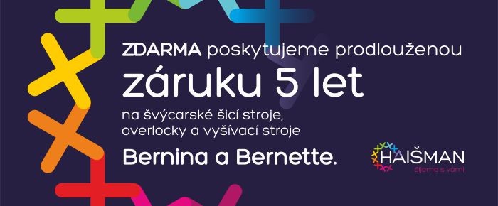 Bernina 5 roků záruka